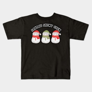 Santa's Snowy Crew, Christmas Kids T-Shirt